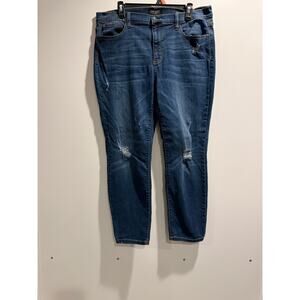 Judy Blue Jeans Women’s 1XL Distressed Skinny Stretch Mid Rise Denim